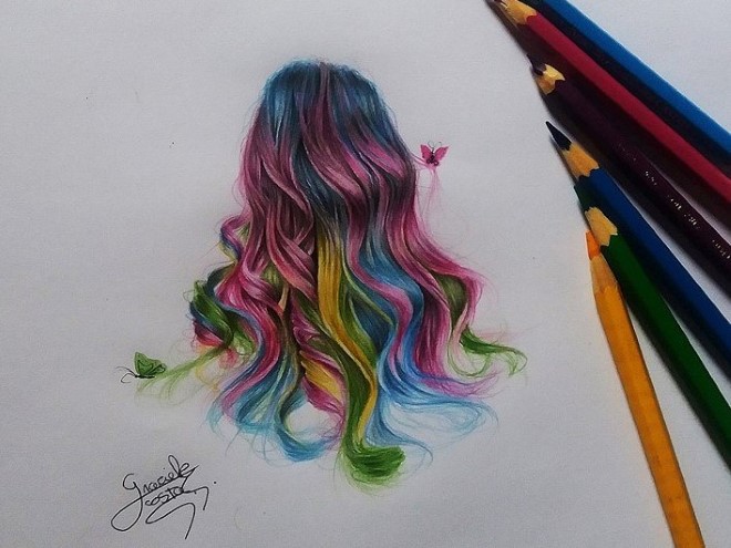 نقاشی های زیبای مو توسط هنرمند برزیلی گراسیله کوستا